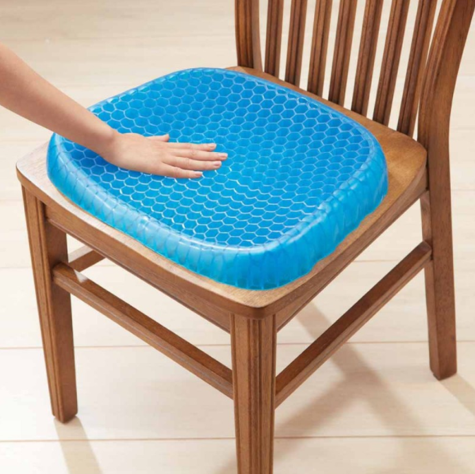 Żelowa poduszka na siedzisko krzesła z antypoślizgową nakładką
